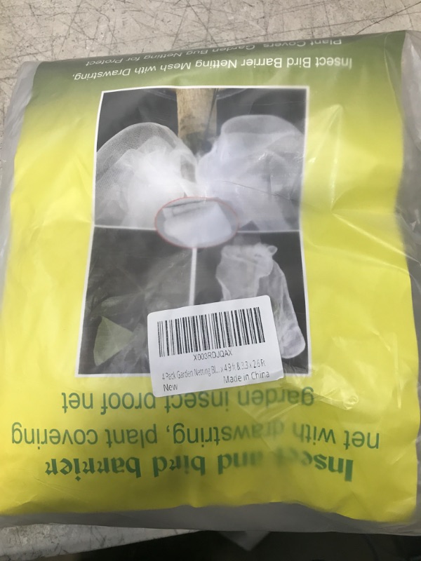 Photo 2 of 4 Pack Garden Mesh Netting for Plants Fruits Blueberry Bushes Protection Netting Covers Bags with Drawstring, 2 Sizes Tomato Protective Cover Bird Netting Garden Plant Barrier Bags for Vegetables Tree https://a.co/d/2WOiygC