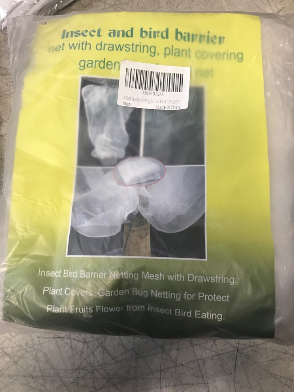 Photo 2 of 4 Pack Garden Mesh Netting for Plants Fruits Blueberry Bushes Protection Netting Covers Bags with Drawstring, 2 Sizes Tomato Protective Cover Bird Netting Garden Plant Barrier Bags for Vegetables Tree https://a.co/d/9xSGQz9