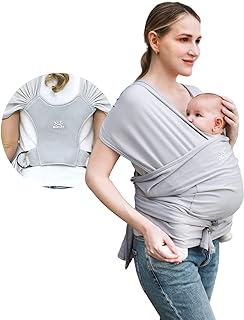 Photo 1 of Baby Wraps Carrier/ Sling for Newborn to Toddler, Breathable and Hands Free, Adjustable Carriers (Light Grey) https://a.co/d/94tiuRZ