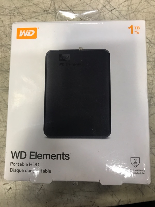 Photo 2 of WD 1TB Elements Portable Storage USB 3.0 Model Black