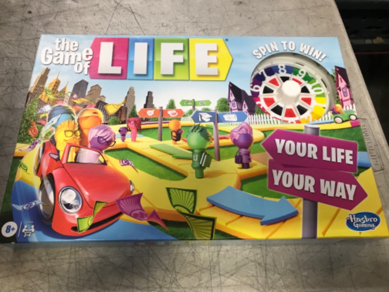 Photo 2 of Hasbro Gaming The Game of Life Game, Family Board Game for 2-4 Players, Indoor Game for Kids Ages 8 and Up, Pegs Come in 6 Colors