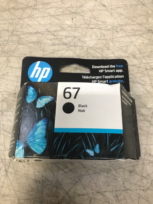 Photo 2 of Original HP 67 Black Ink Cartridge | Works with HP DeskJet 1255, 2700, 4100 Series, HP ENVY 6000, 6400 Series | Eligible for Instant Ink | 3YM56AN