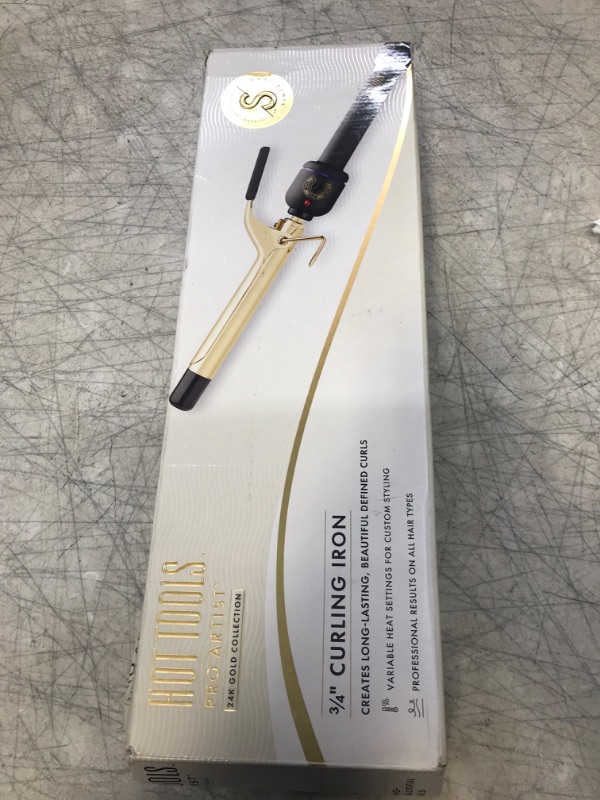 Photo 2 of Hot Tools Pro Artist 24K Gold Curling Iron | Long Lasting, Defined Curls (3/4 in) 3/4 Inch