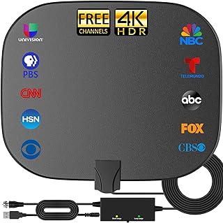 Photo 1 of 2023 Upgraded Amplified HD Digital TV Antenna Long 450+ Miles Range, Support 360°Reception 4K 1080p for Smart TV, Amplifier Signal Booster for Local Channels-20ft Coax HDTV Cable
