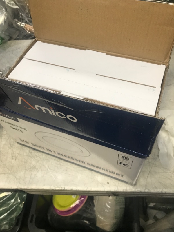 Photo 1 of Amico Recessed Lighting 5/6 Inch, 12 Pack 5CCT Flat LED Can Lights, 2700K/3000K/4000K/5000K/6000K Selectable,12W Eqv 110W, 1050LM Brightness, Retrofit Installation - ETL & FCC https://a.co/d/aIS1tNo

