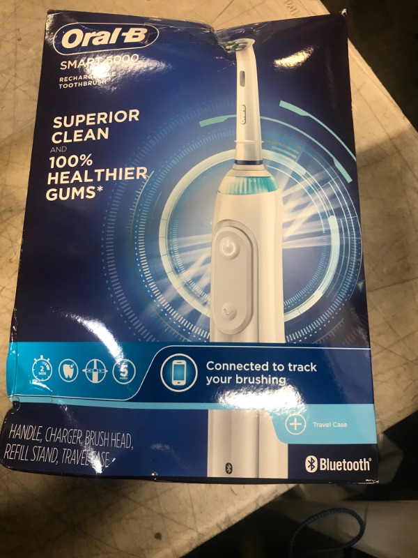 Photo 2 of Oral-B Pro 5000 Smartseries Power Rechargeable Electric Toothbrush with Bluetooth Connectivity, White Edition White 1 Count (Pack of 1)