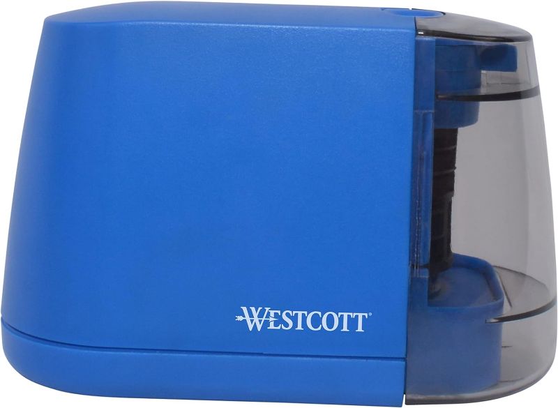 Photo 1 of Westcott iPoint Duo™ Dual-Powered Battery & Electric Pencil Sharpener, Blue
