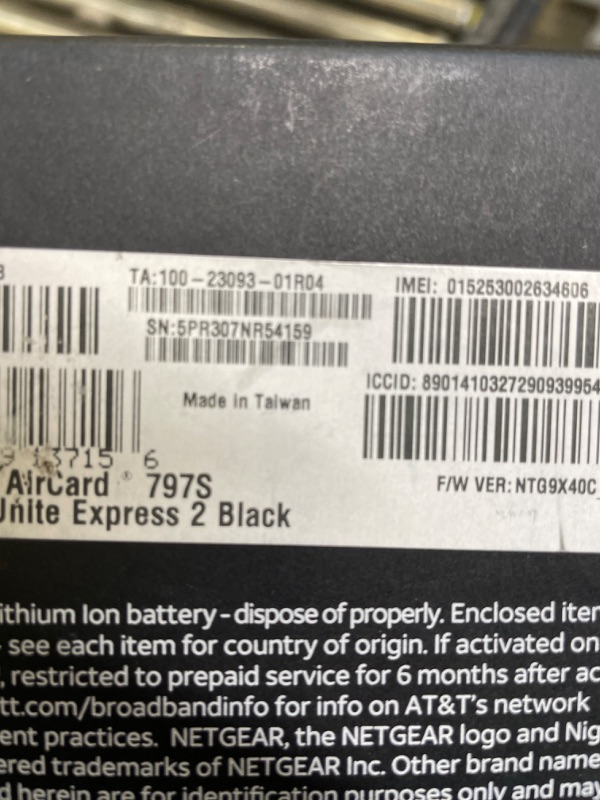 Photo 3 of Netgear Unite Express Explorer 2 AirCard 797S 4G LTE Mobile WiFi Hotspot (AT&T GSM Unlocked)