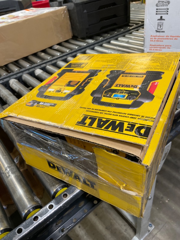 Photo 3 of DEWALT DXAEJ14-Type2 Digital Portable Power Station Jump Starter - 1600 Peak Amps with 120 PSI Compressor, AC Charging Cube, 15W USB-A and 25W USB-C Power for Electronic Devices 1600 Amps