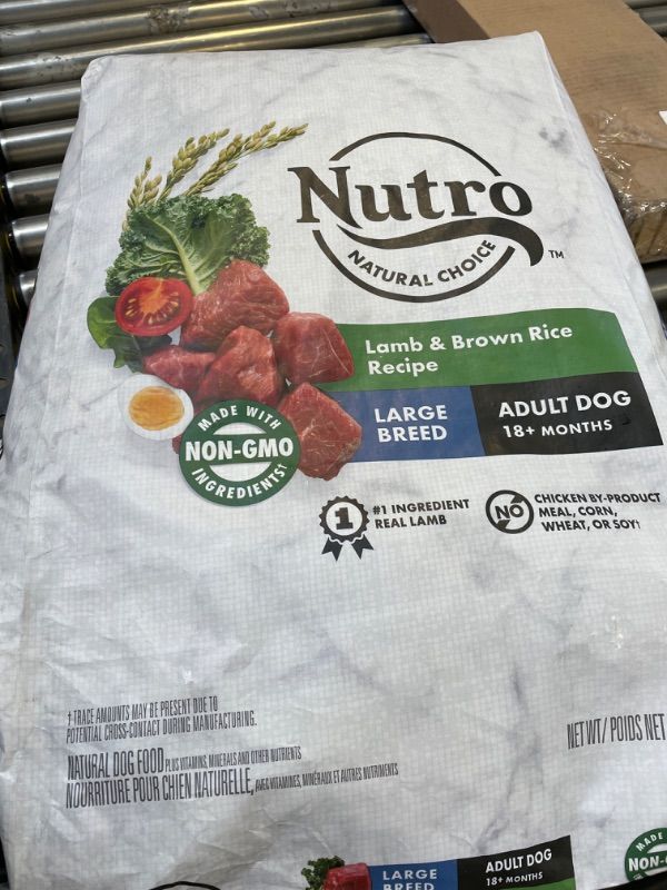 Photo 2 of NUTRO NATURAL CHOICE Large Breed Adult Dry Dog Food, Lamb & Brown Rice Recipe Dog Kibble, 30 lb. Bag 30 Pound (Pack of 1)