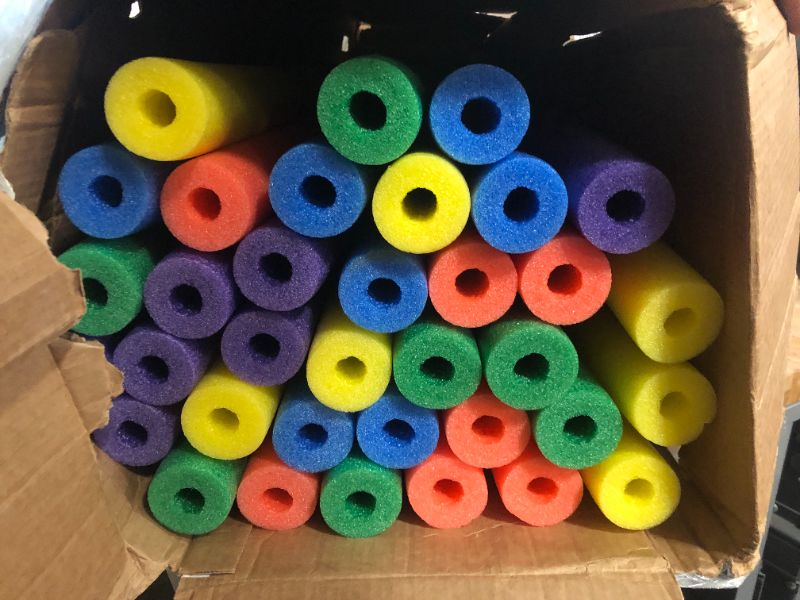 Photo 3 of Big Joe Swim Noodle Pool Noodles, Red, Blue, Green, Purple, Yellow Foam, 4.5 feet, 55"L x 2.50"W x 2.50"H each

