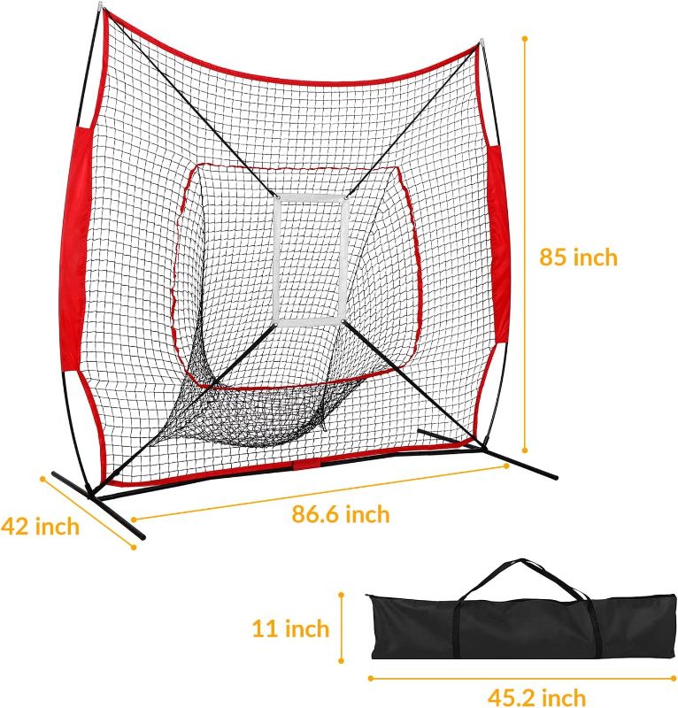 Photo 1 of Visenta Baseball and Softball Practice Net 7×7ft