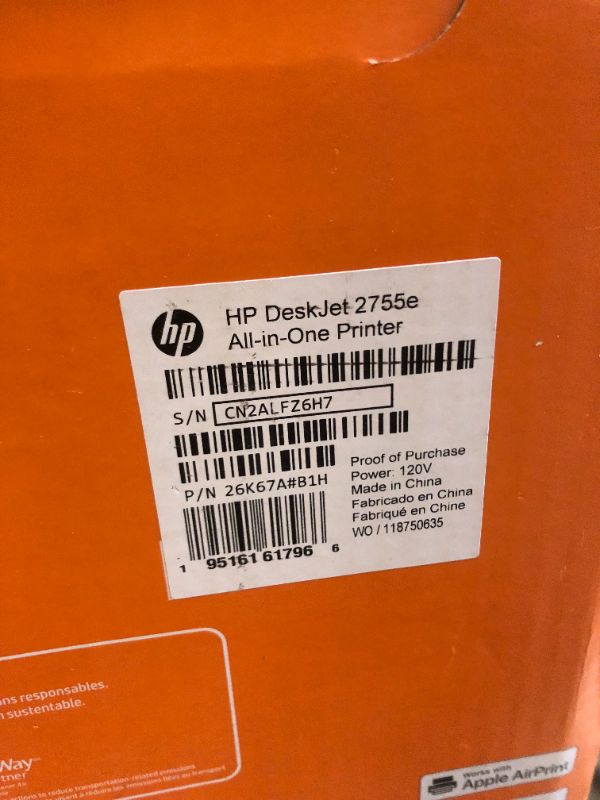 Photo 4 of HP DeskJet 2755e Wireless Color All-in-One Printer 