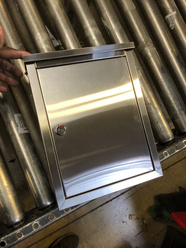 Photo 1 of Architectural Mailboxes 2507PS-10 Regent Locking Wall Mount Mailbox, Medium, Stainless Steel