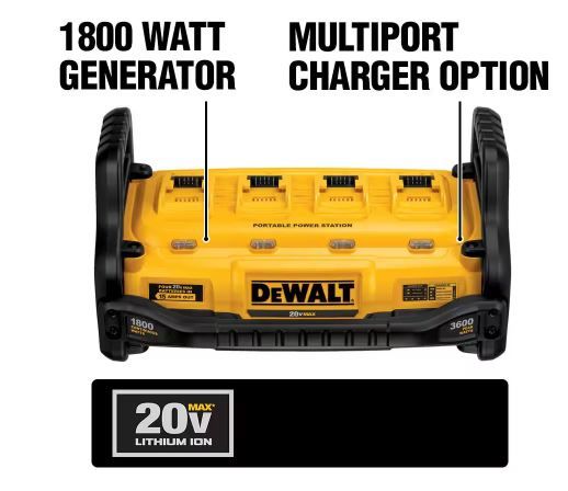 Photo 1 of 1800 Watt Portable Power Station and 20V/60V MAX Lithium-Ion Battery Charger
