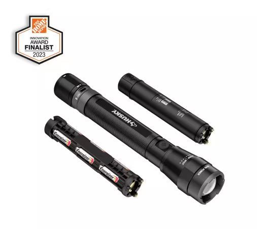 Photo 1 of 5000 Lumens Dual Power LED Rechargeable Focusing Flashlight with Rechargeable Battery and USB-C Cable Included
