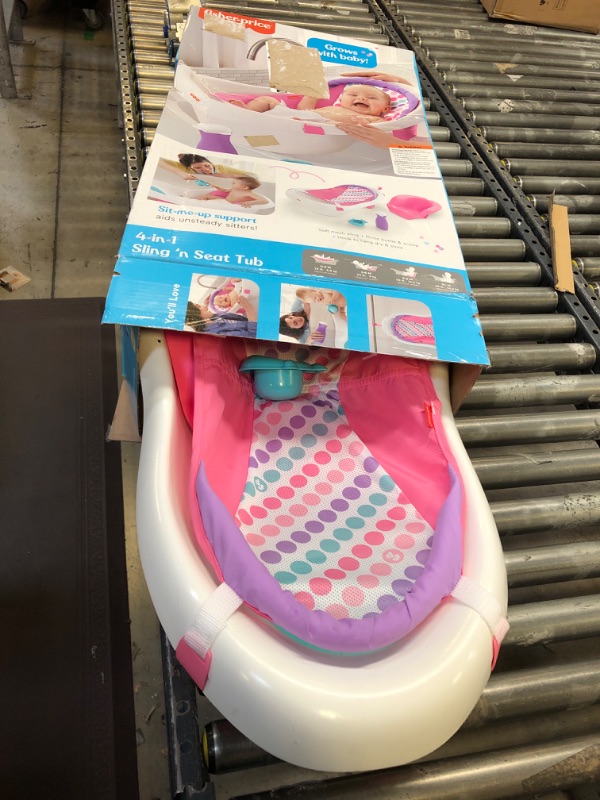 Photo 2 of Fisher-Price 4-in-1 Sling 'n Seat Tub 1 Count (Pack of 1) Pink