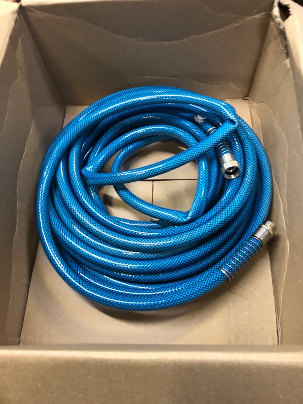 Photo 2 of Camco 50ft Premium Drinking Water Hose - Lead Free and Anti-Kink Design - 20% Thicker than Standard Hoses - Features a 5/8" Inner Diameter (21009)