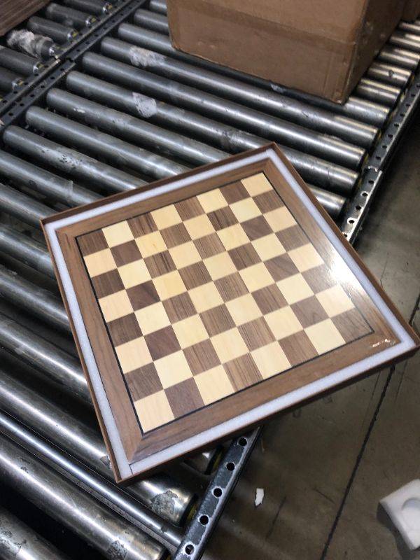 Photo 2 of AMEROUS 17 Inches Wooden Chess Board Only, Professional Tournament Chess Board Large with Gift Package - Chess Rules, Beginner Chess Board Game for Kids, Adults