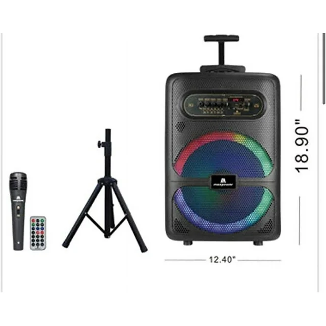 Photo 1 of Maxpower MPD1223 12" Trolley Bluetooth Speaker With Stand Combo Wired Mic & Remote
