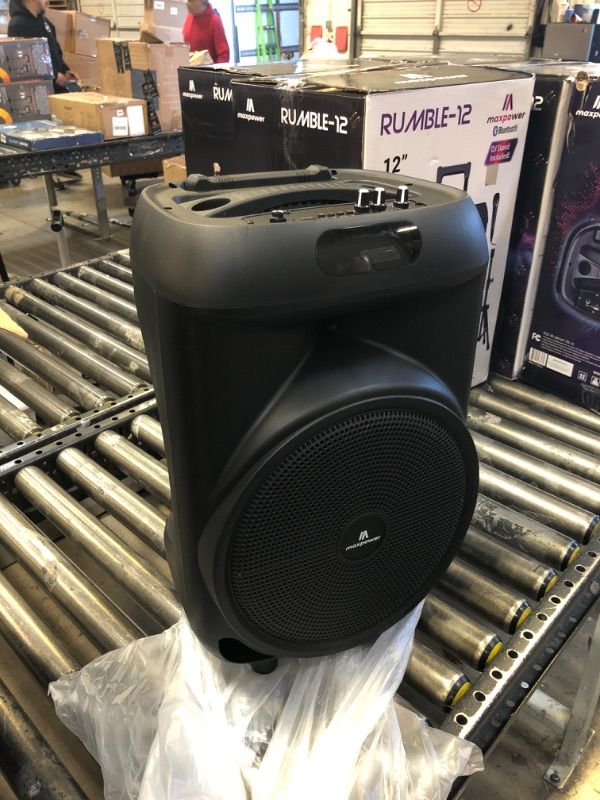 Photo 1 of Max Power Rumble 12" Woofer Bluetooth Trolley Speaker with Stand
