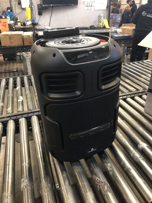 Photo 1 of Max Power DJ Speaker - MPD592-OMNIA 12 Portable Sound System -Bluetooth Multi LED Light Speaker Set Perfect for Indoor and Outdoor - PA Speaker System with Remote with Microphone
