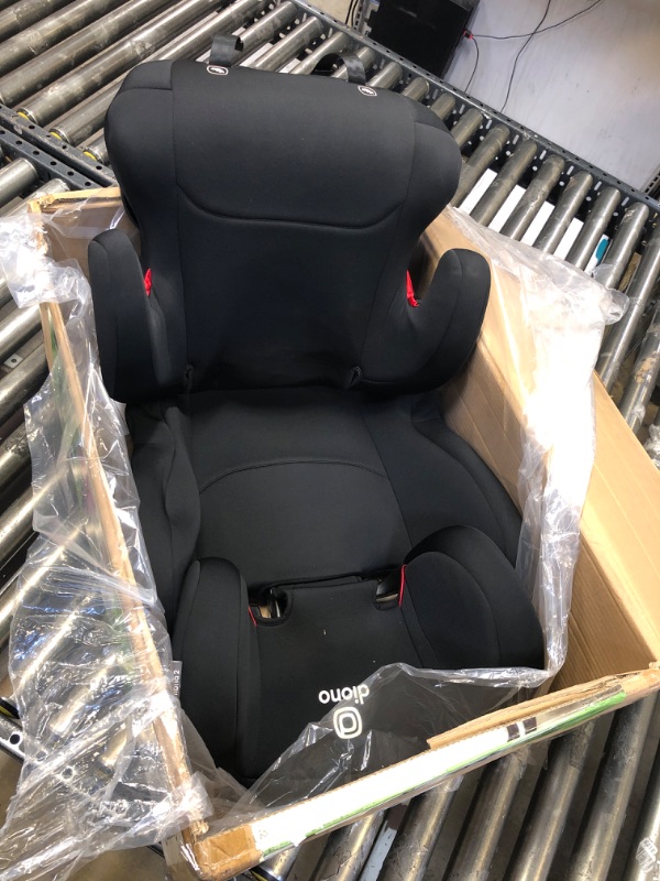 Photo 3 of Diono Cambria 2 XL 2022, Dual Latch Connectors, 2-in-1 Belt Positioning Booster Seat, High-Back to Backless Booster with Space and Room to Grow, 8 Years 1 Booster Seat, Black NEW! Black