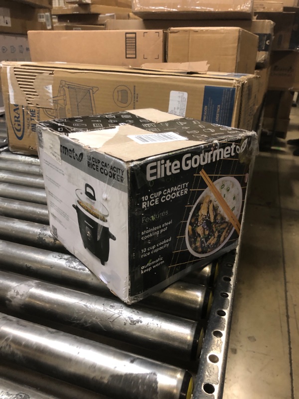 Photo 1 of Elite Gourmet ERC2010B# Electric 10 Cup Rice Cooker with 304 Surgical Grade Stainless Steel Inner Pot Makes Soups, Stews, Grains, Cereals, Keep Warm Feature, 10 cups cooked (5 Cups uncooked), Black 10 Cups Cooked Black