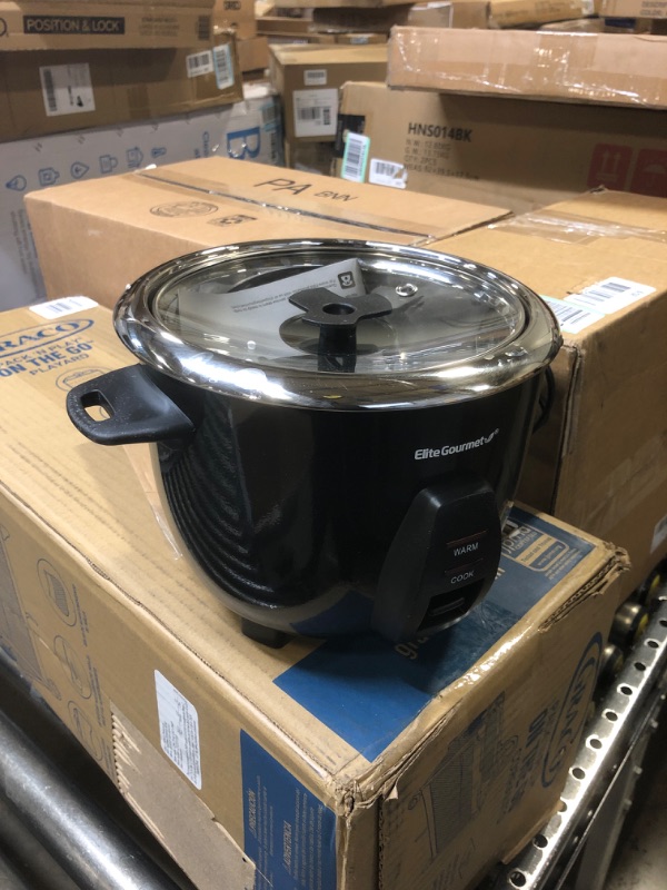 Photo 1 of Elite Gourmet ERC2010B# Electric 10 Cup Rice Cooker with 304 Surgical Grade Stainless Steel Inner Pot Makes Soups, Stews, Grains, Cereals, Keep Warm Feature, 10 cups cooked (5 Cups uncooked), Black 10 Cups Cooked Black