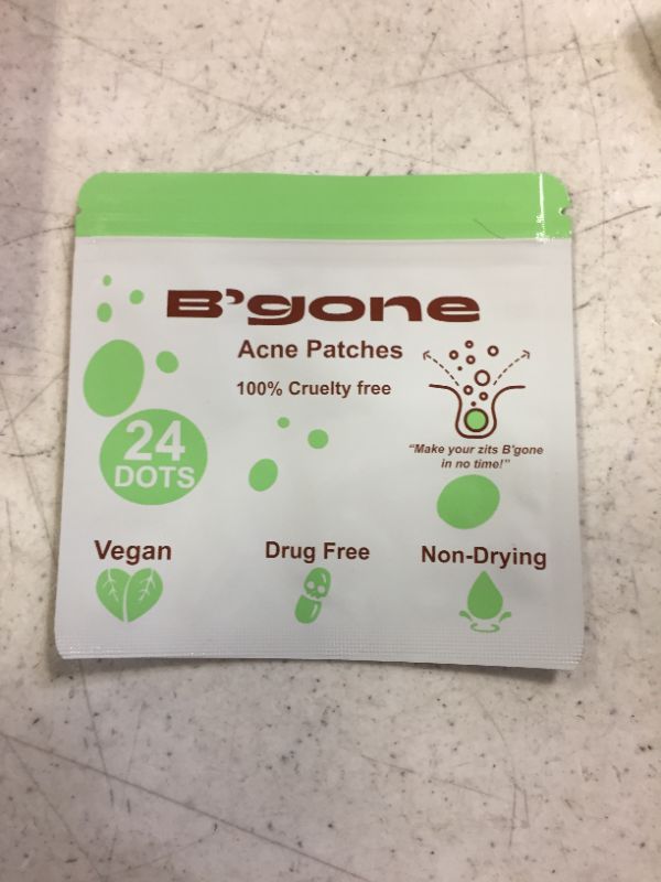 Photo 2 of B'gone Absorbing Hydrocolloid Acne Patch, Spot Stickers for Face and Body, Not Tested on Animals, No Toxic Ingredients (24 Count) for Blemish and Zit Coverage