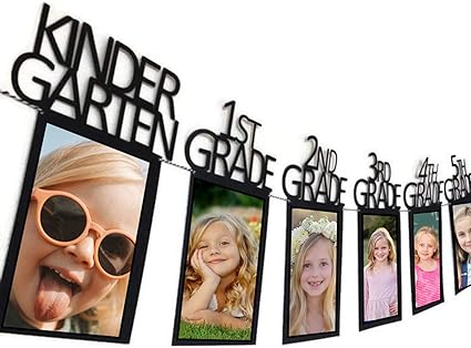 Photo 1 of Graduation Photo Banner for 2024 2025 Party Decorations, Kindergarten to 12th Grade Graduation Picture Banner, Middle School, High School College Graduation Party Supplies Black SG063BK
