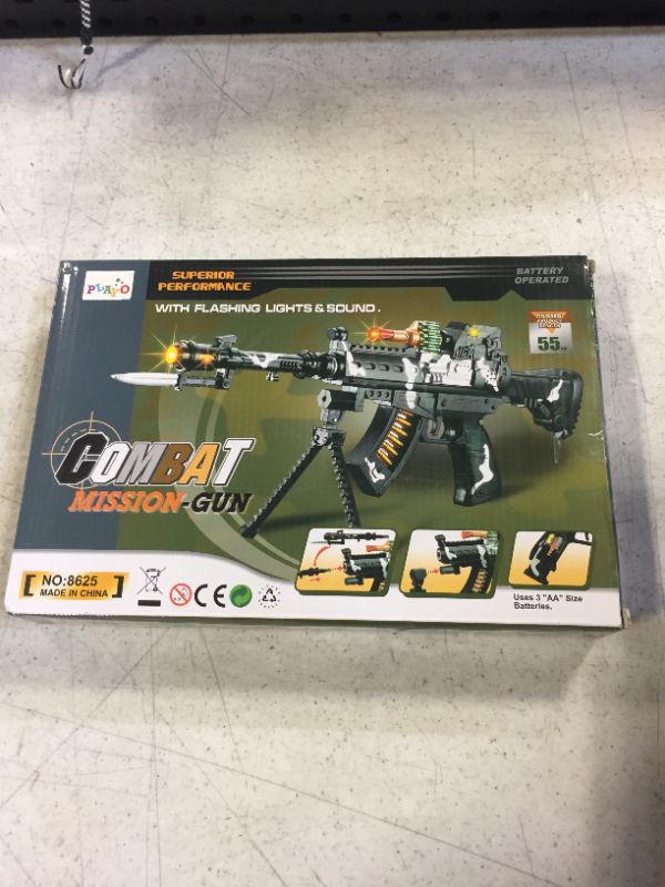 Photo 1 of Playo Combat Mission-Gun Toy #8625 55cm Battery Operated Lights & Sound