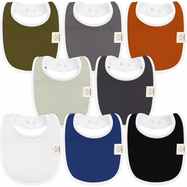 Photo 1 of KeaBabies 8pk Organic Baby Bibs for Boy, Baby Drool Bib for Baby Boys and Girls, Newborn Teething Bibs
