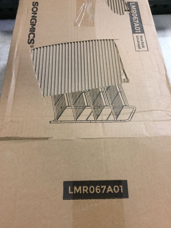 Photo 1 of SONGMICS 4-Tier Shoe Rack and 8-Tier Storage Rack Bundle, Shoe Organizer, Sturdy Narrow Shoe Shelf, Adjustable Feet, Vertical Shoes Rack Tower for Entryway, Bronze ULMR067A01 and ULMR028A01