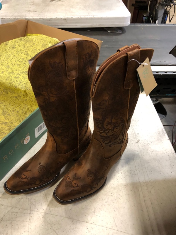 Photo 2 of ROPER Women's Tall Stuff Western Boot 7.5 Bronze