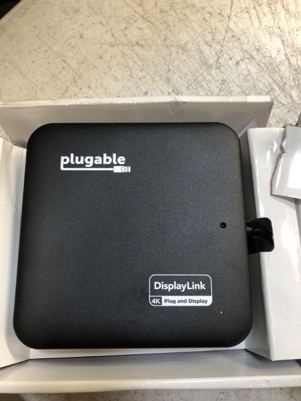 Photo 2 of Plugable 7-in-1 USB C Docking Station Dual Monitor - Dual HDMI Dock is Compatible with Mac and Windows, USB4, Thunderbolt or USB-C, 100W PD, 2x HDMI, 1x USB-C, 1Gbps Ethernet, 1x USB 3.0, 1x SD Card
