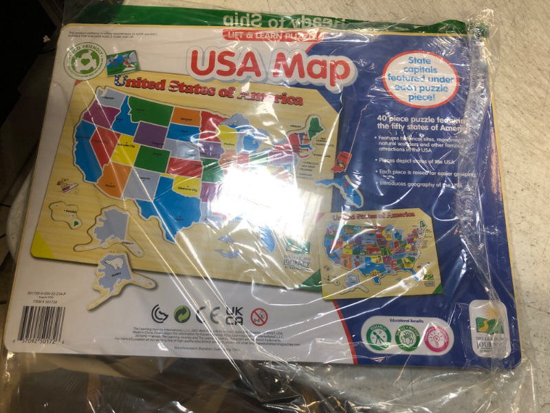 Photo 1 of The Learning Journey Lift & Learn Puzzle - USA Map Puzzle for Kids - Preschool Toys & Gifts for Boys & Girls Ages 3 and Up - United States Puzzle for Kids - Award Winning Toys