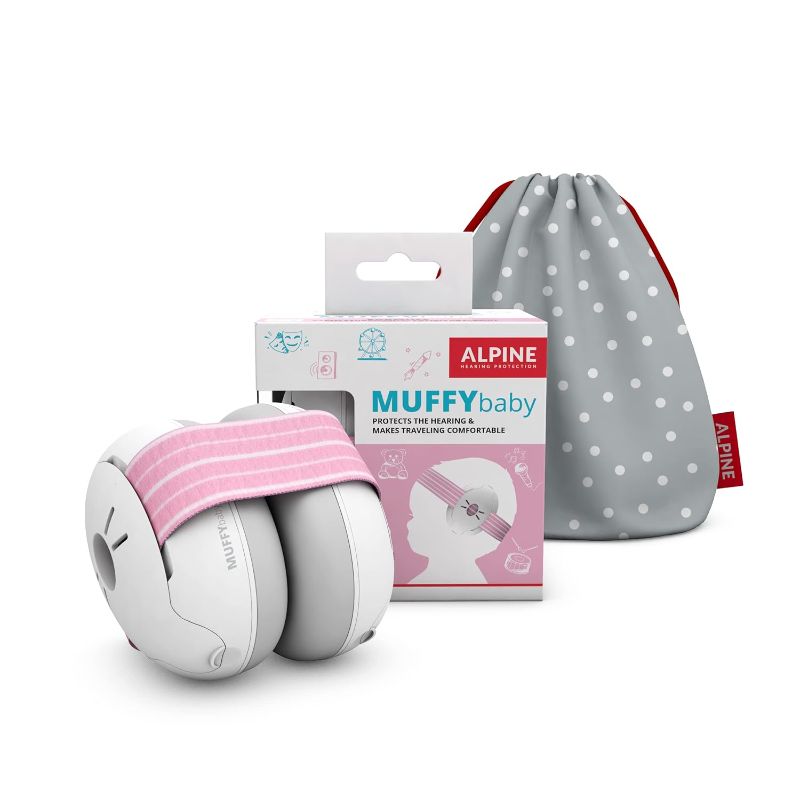 Photo 1 of Alpine Muffy Baby Ear Protection for Babies and Toddlers up to 36 Months - CE & ANSI Certified - Noise Reduction Earmuffs - Comfortable Baby Headphones Against Hearing Damage & Improves Sleep - Pink
