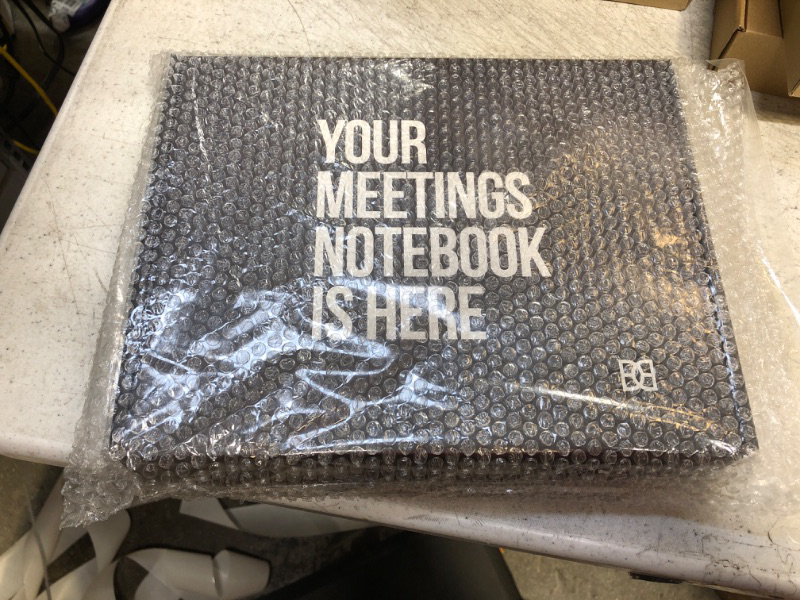 Photo 1 of 1 Piece of Spiral Meeting Notebook, Office Planner With a Pen, Work Notebook with a Hard Cover, Work Planner with Elastic Closure Band, Meeting Notes Notebook for Work with 194 Pages (7”x10”)
