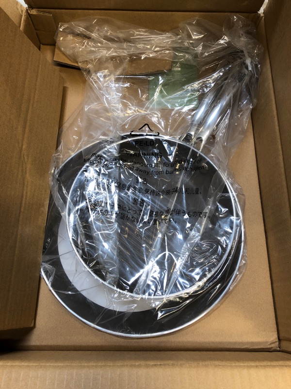 Photo 1 of ROCKURWOK Ceramic Nonstick Frying Pan 3 Pcs, 8in Egg Pan, 10in Frying Pan Cooking Pans with Stainless Steel Handle - Induction Compatible, Oven & Dishwasher Safe - Non-Toxic, Free of PFAS, PTFE, PFOA 8"+10" Blue(8"+10")