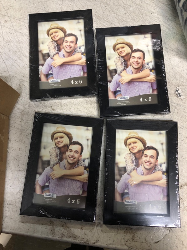 Photo 1 of 4 PACK 4X6 " PHOTO FRAMES- BLACK 