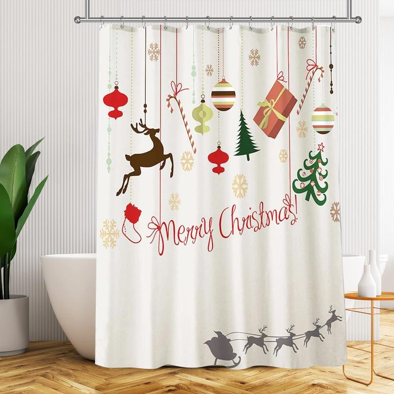 Photo 1 of AmazerBath Christmas Shower Curtain, Fabric Shower Curtain Christmas Tree and Deer, Christmas Bathroom Decor, Christmas Decorations Indoor Home Decor, 150GSM Heavy Duty, 72 X 72 Inches
Visit the AmazerBath Store