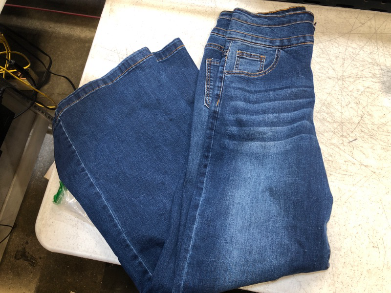 Photo 1 of juniors wide leg- dark jeans- size m