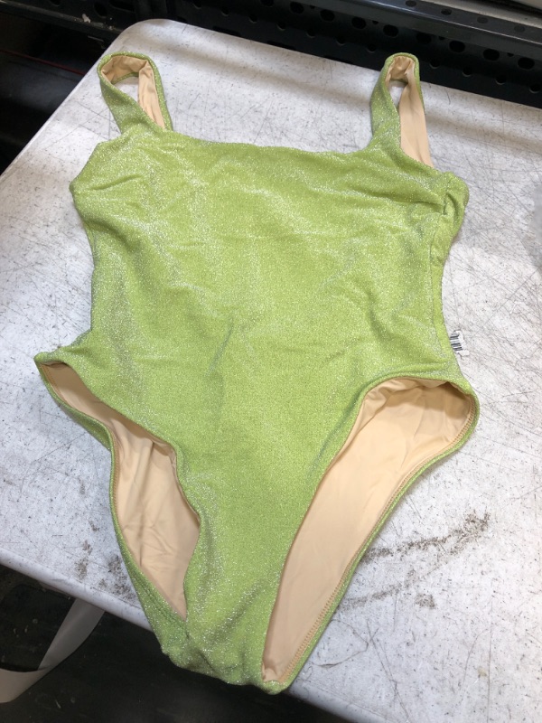 Photo 1 of womens one piece- shimmery green
size- m