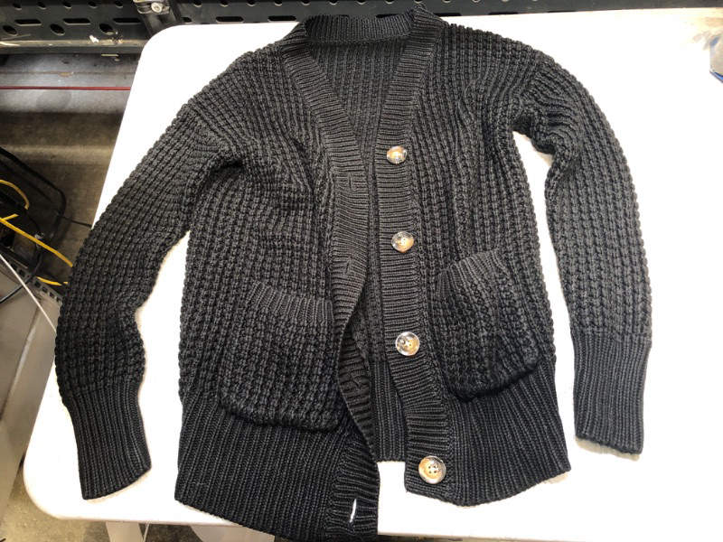 Photo 1 of kids cardigan - size 160 - black - long sleeve