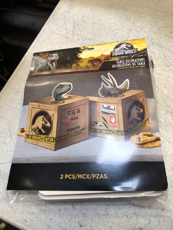 Photo 2 of Jurassic World Into the Wild Paper Centerpiece Decorating Kit (4 Pcs) - Party Decor for Dino-Lovers of All Ages - Perfect for Birthdays, Celebrations & Events