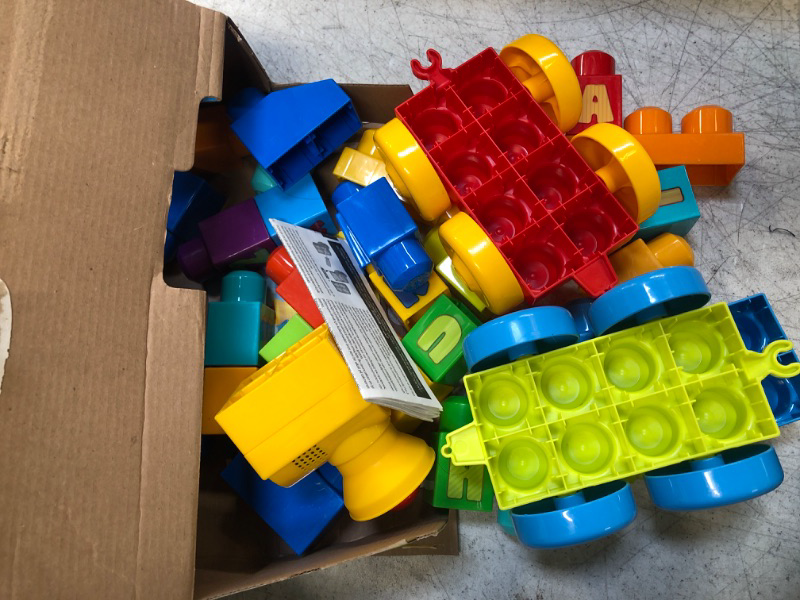 Photo 1 of MEGA BLOKS Fisher-Price ABC Blocks Building Toy, ABC Musical Train with 50 Pieces, Music and Sounds for Toddlers, Gift Ideas for Kids Age 1+ Years