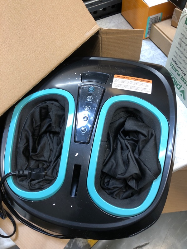 Photo 2 of InvoSpa Shiatsu Foot Massager Machine with Heat - Electric Deep Kneading Heated Foot Massage - Spa Feet Massager for Neuropathy and Plantar Fasciitis Gray