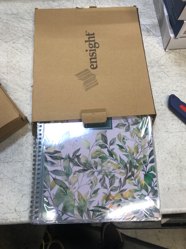 Photo 2 of Simple Planner 2023-2024 Academic Planner - ENSIGHT - 8.5" x 11" with Tabs, Weekly and Monthly Calendar, Business, Student or Personal Day Planner for Women with Storage Pockets, Notes Pages, Thick Paper Runs July 2023 - June 2024 (Floral) Floral New Edit