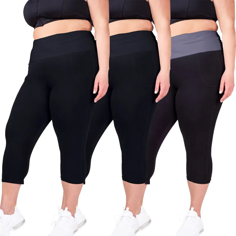 Photo 1 of Blis Workout Leggings for Women Fold Over Maternity Leggings Yoga Pants for Women Capri Length 3 Packs Available
size- 2x
